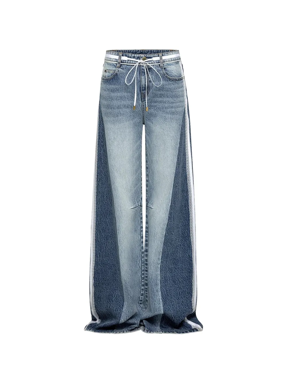 Hellessy Tay Panelled Drawstring Jeans In Blue