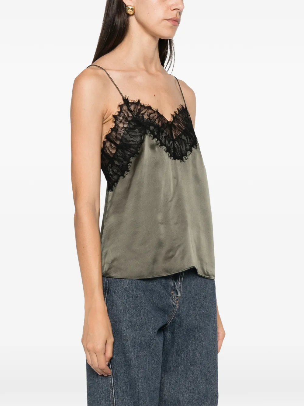 IRO Top met kant Groen