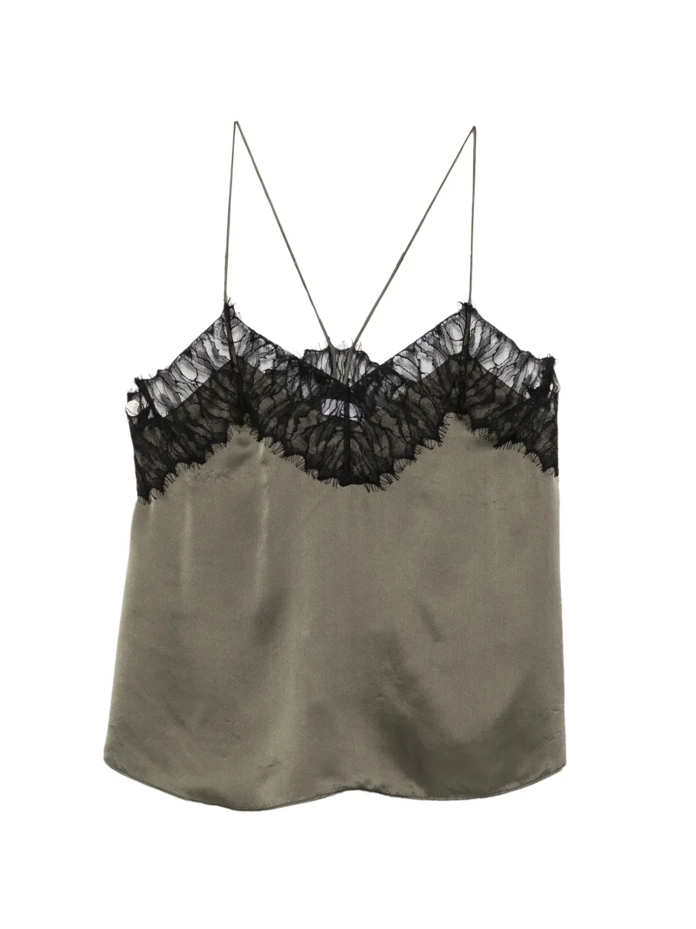 IRO lace-trim top - Verde