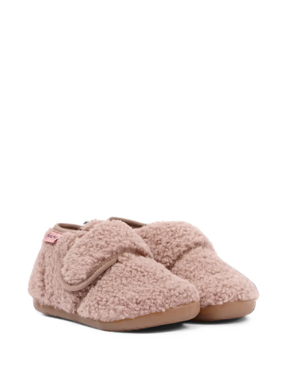 NATURINO bouclé touch-strap ballerinas - Rosa