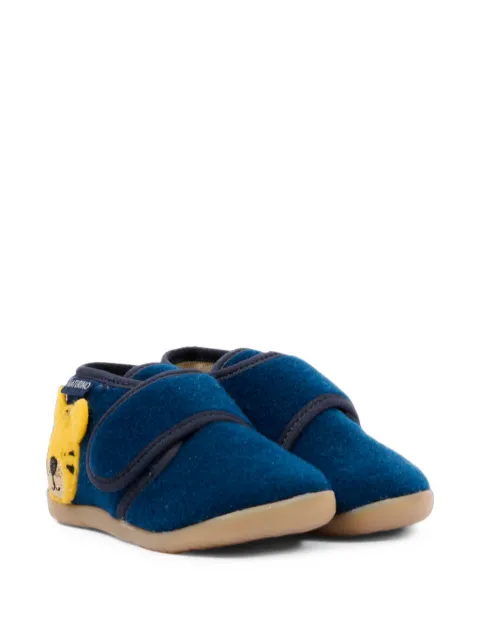 NATURINO tiger-patch touch-strap sneakers
