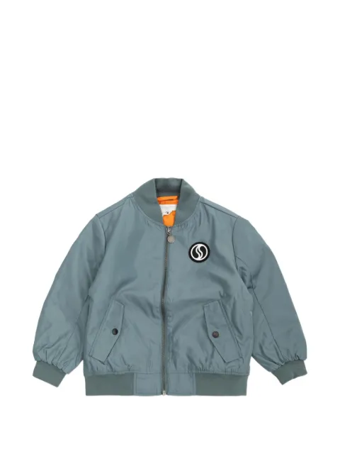 Stella McCartney Kids logo-patch bomber jacket
