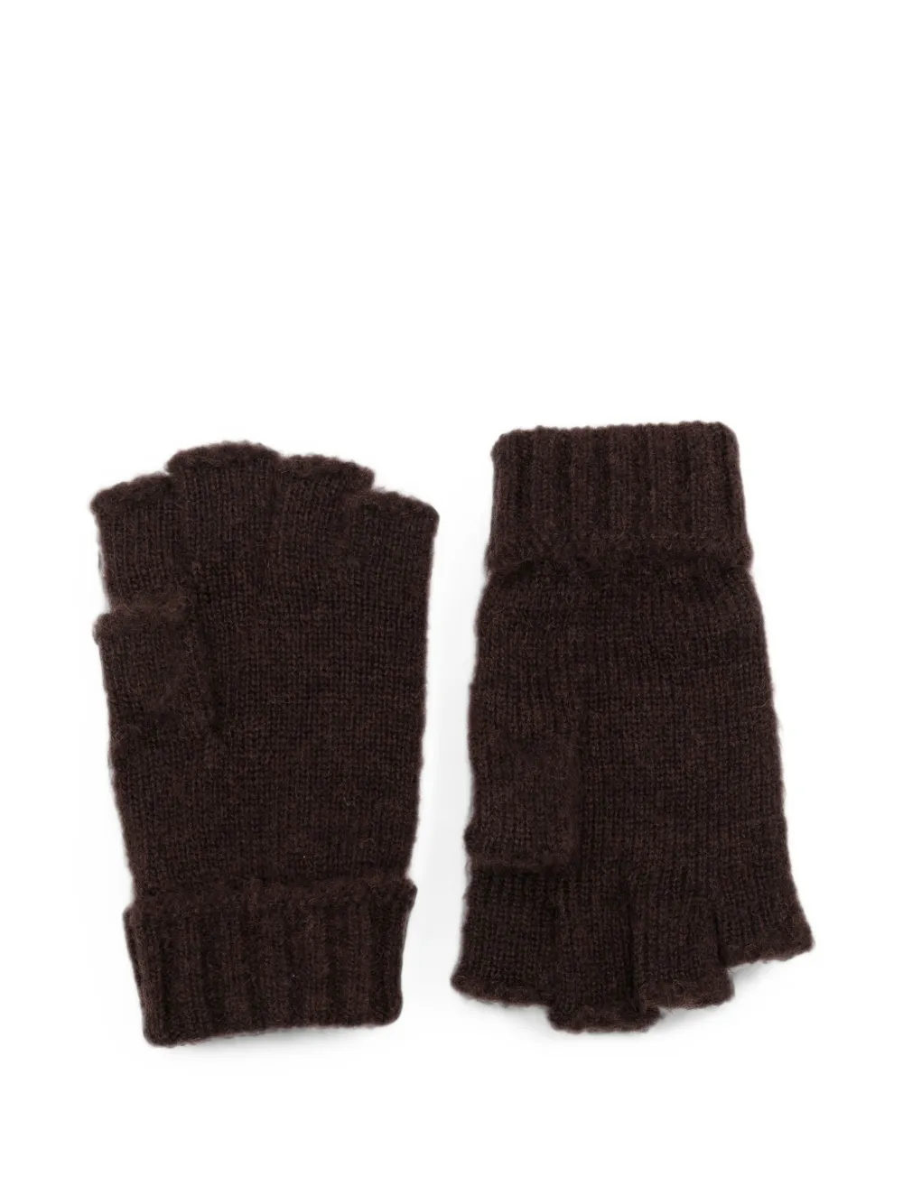 Comme des Garçons Homme logo-patch fingerless gloves Bruin