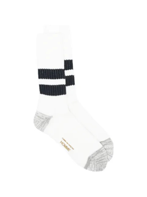 Comme des Garçons Homme stripe-detail ribbed socks