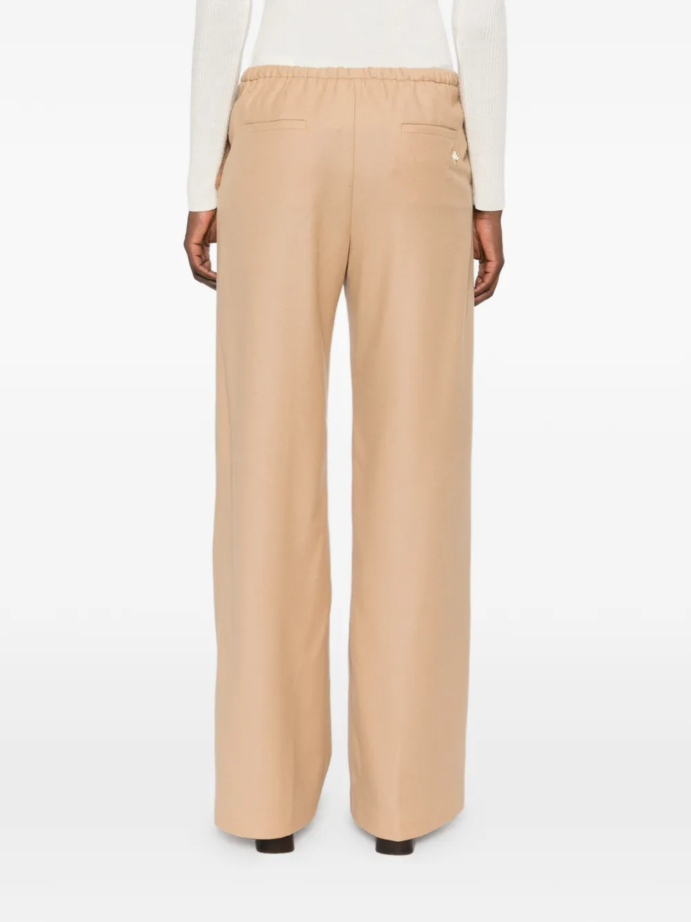 Herno drawstring wide-leg trousers Beige