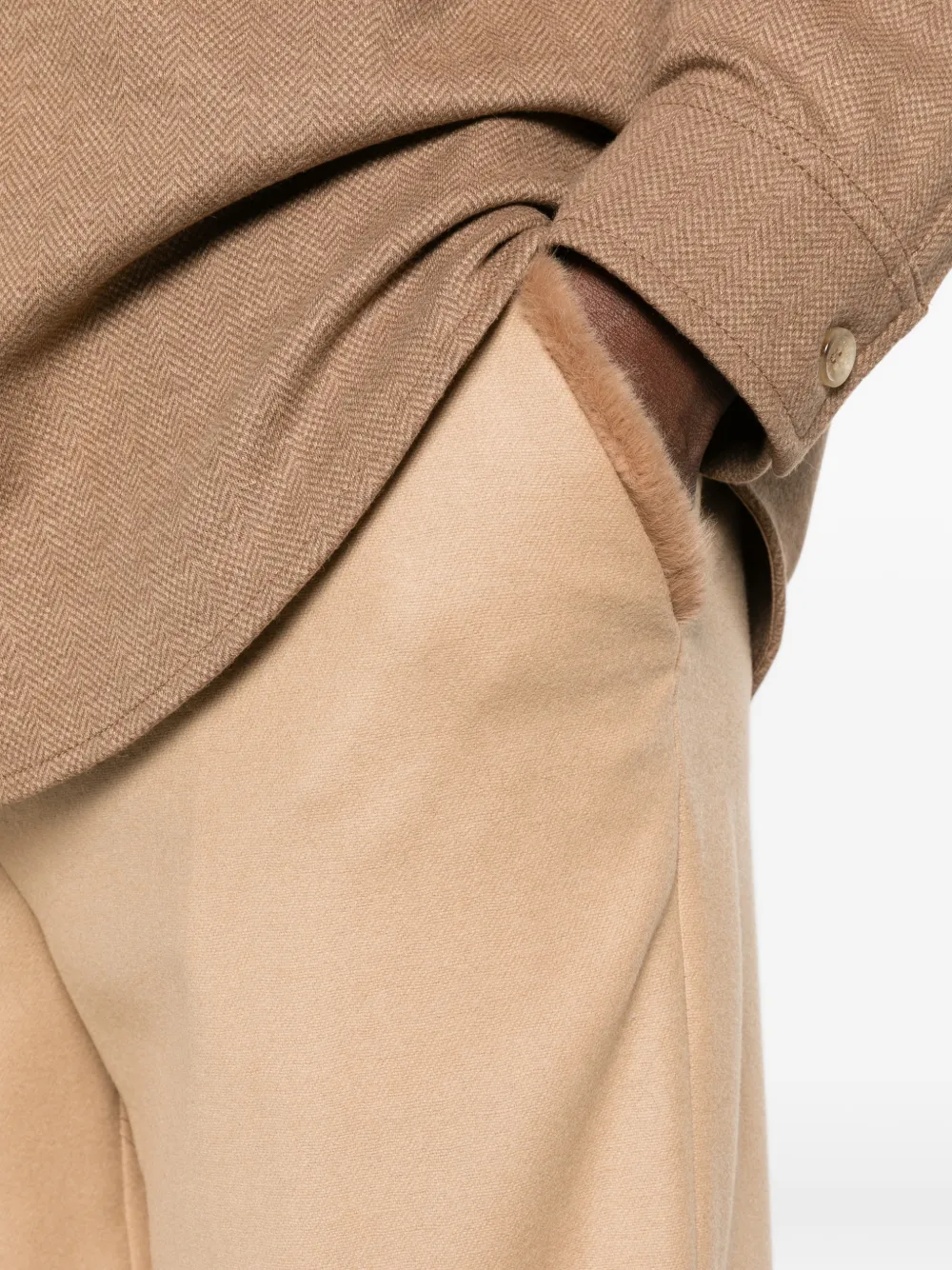 Herno drawstring wide-leg trousers Beige