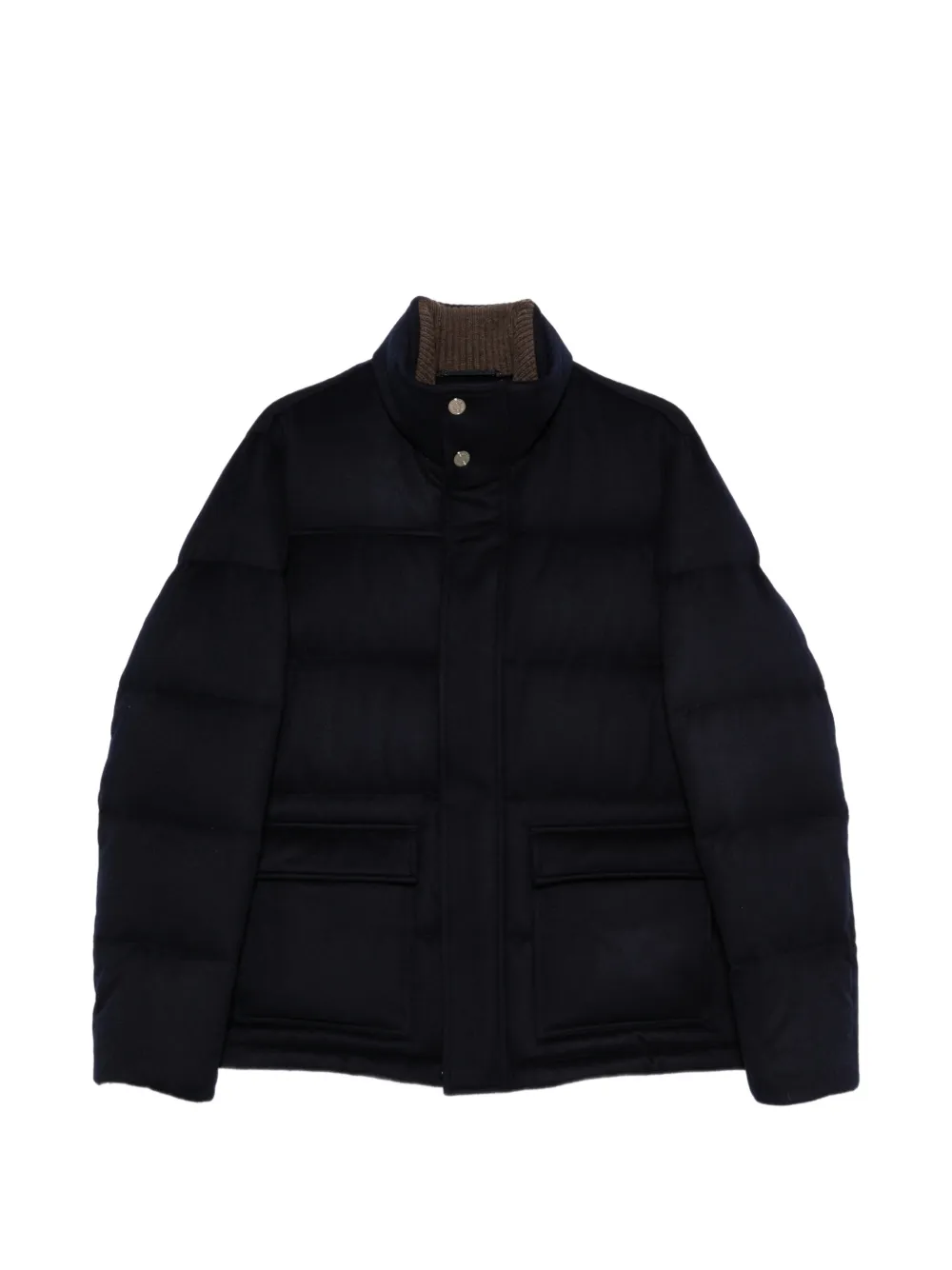 Jacob Cohën padded cashmere coat - Blau