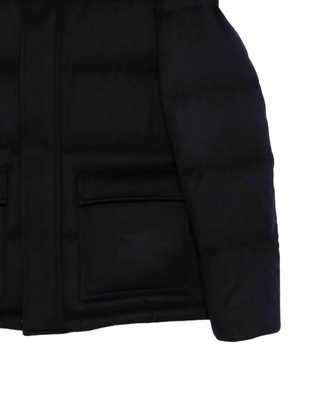 Jacob Cohën padded cashmere coat Blauw
