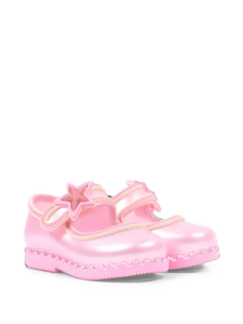 Mini Melissa star-patchwork ballet flats