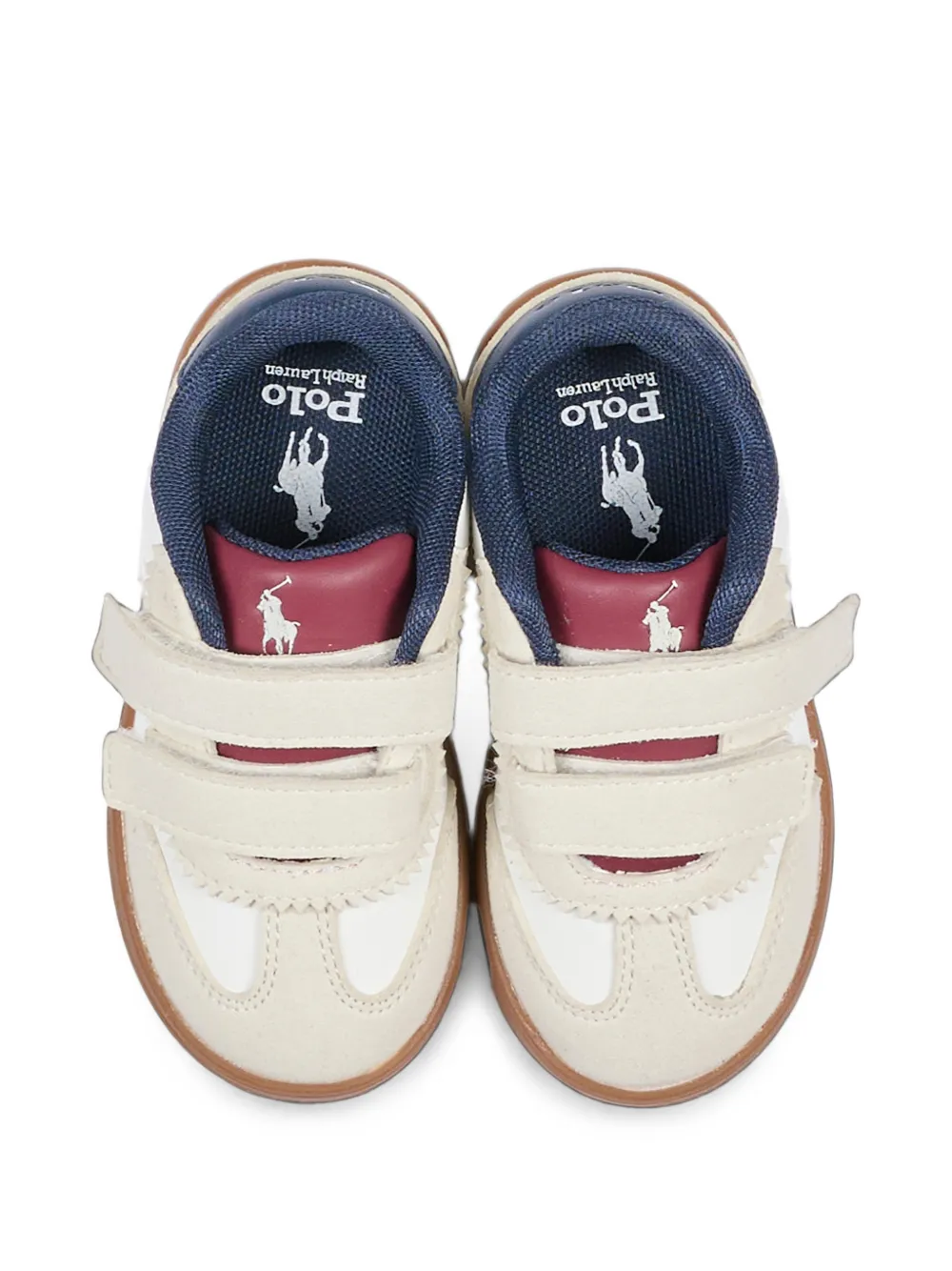 POLO RALPH LAUREN KIDS logo-embroidered sneakers Wit