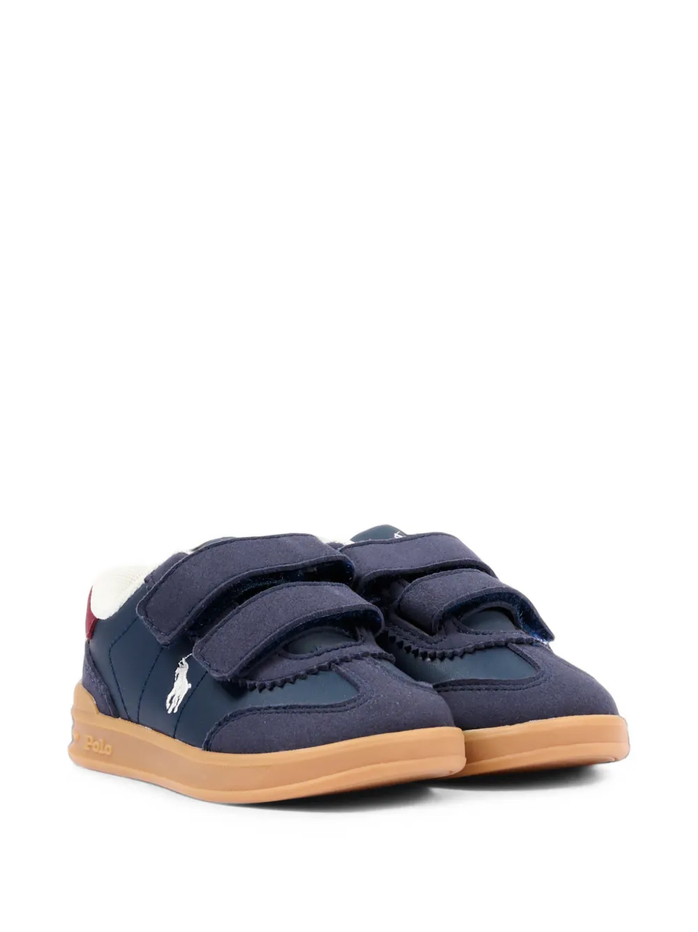 POLO RALPH LAUREN KIDS logo-embroidered sneakers - Blu