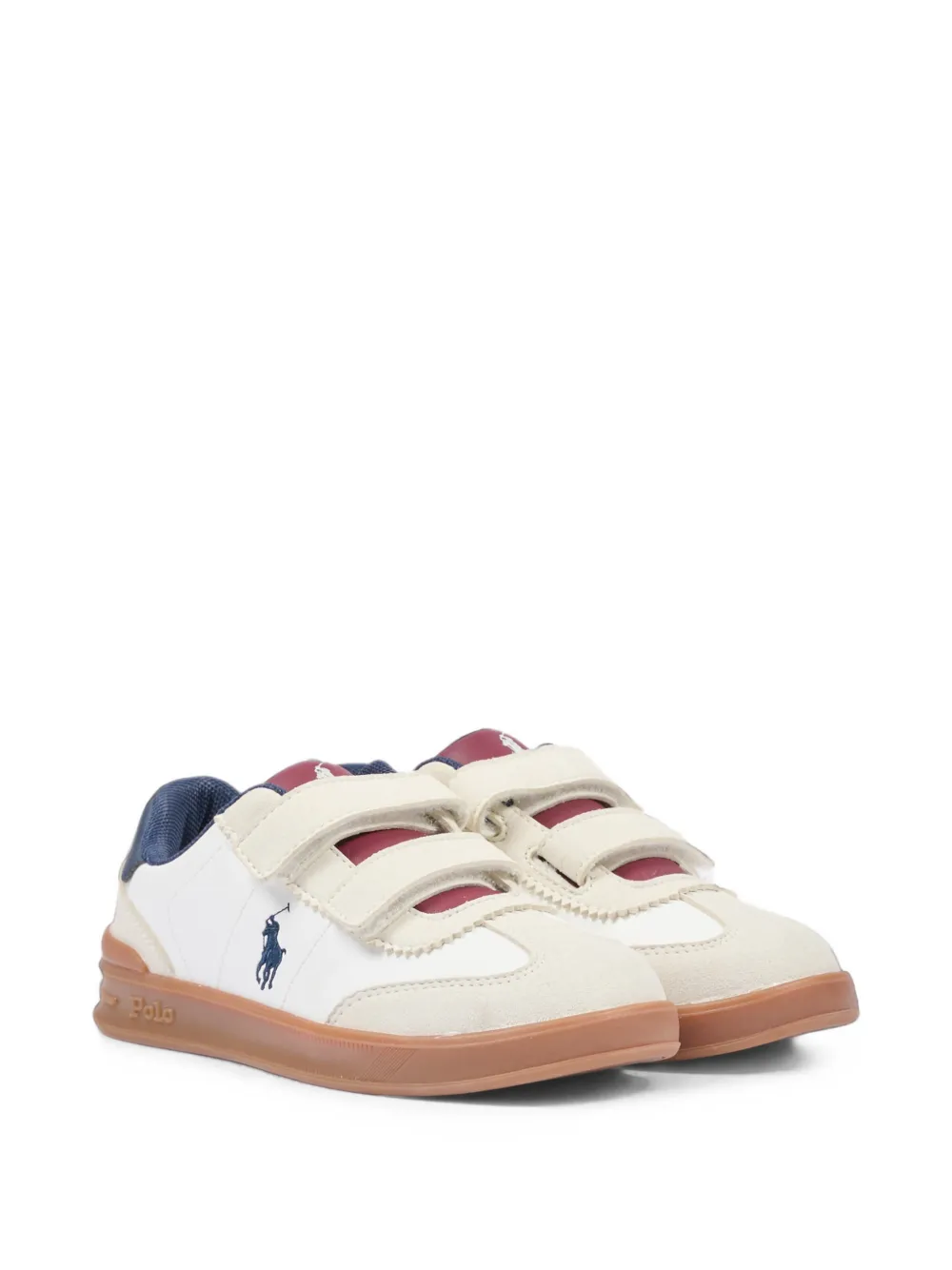 POLO RALPH LAUREN KIDS touch-strap sneakers - Bianco