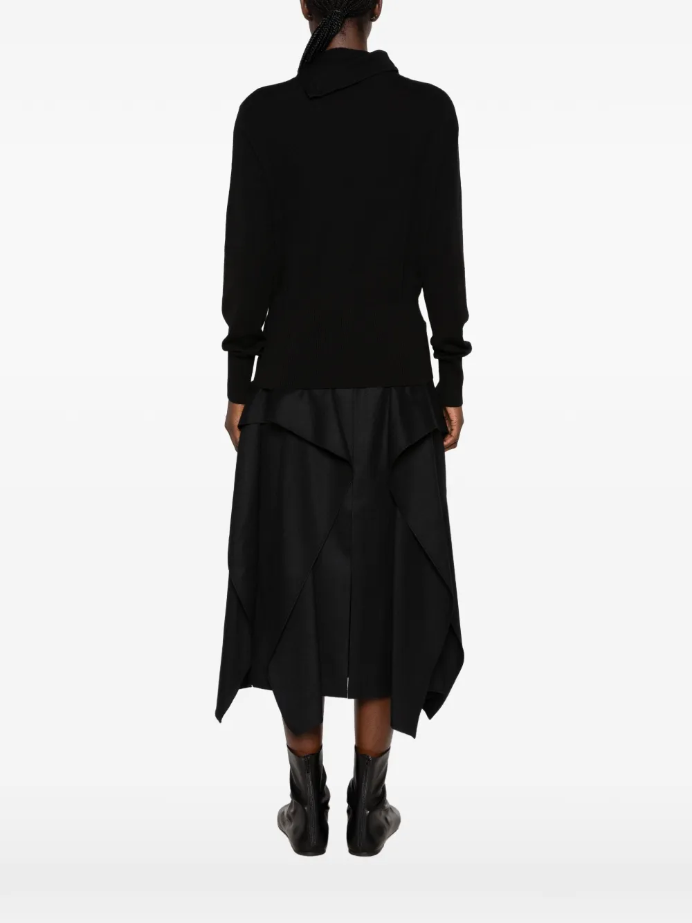 Juun.J Asymmetrisch vest met knoopsluiting Zwart