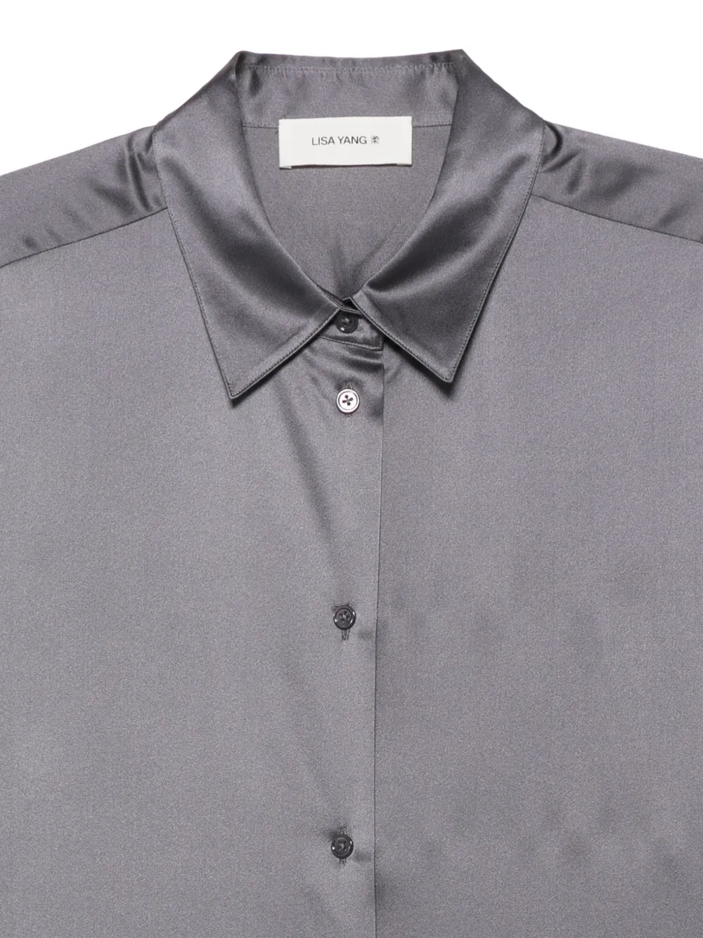 Lisa Yang Satijnen blouse Grijs