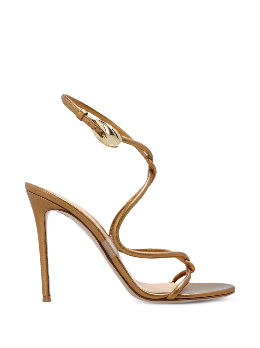 Gianvito Rossi Black Mamba leather sandals