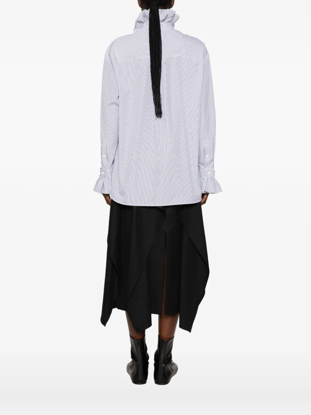 Juun.J blouse met ruches Blauw