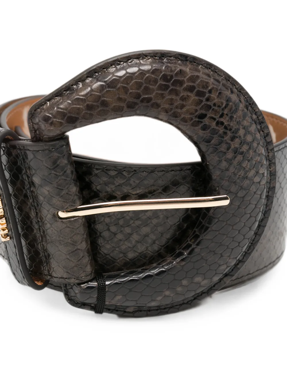 TWINSET Riem met slangen-effect en gespsluiting Bruin