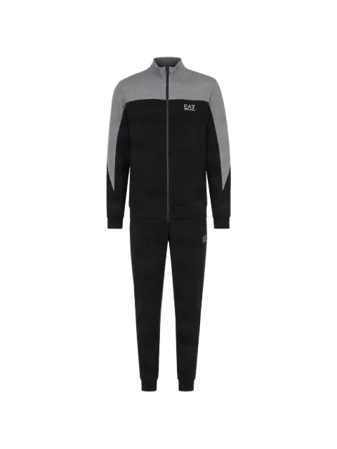Ea7 Emporio Armani logo-print panelled tracksuit 