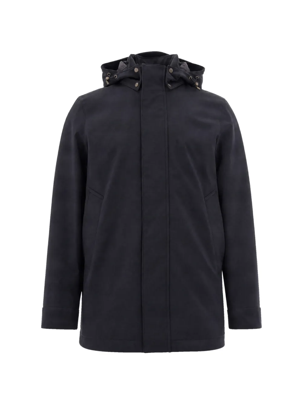 Woolrich hooded concealed-fastening jacket - Blu