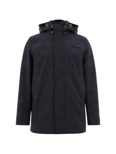 Woolrich hooded concealed-fastening jacket