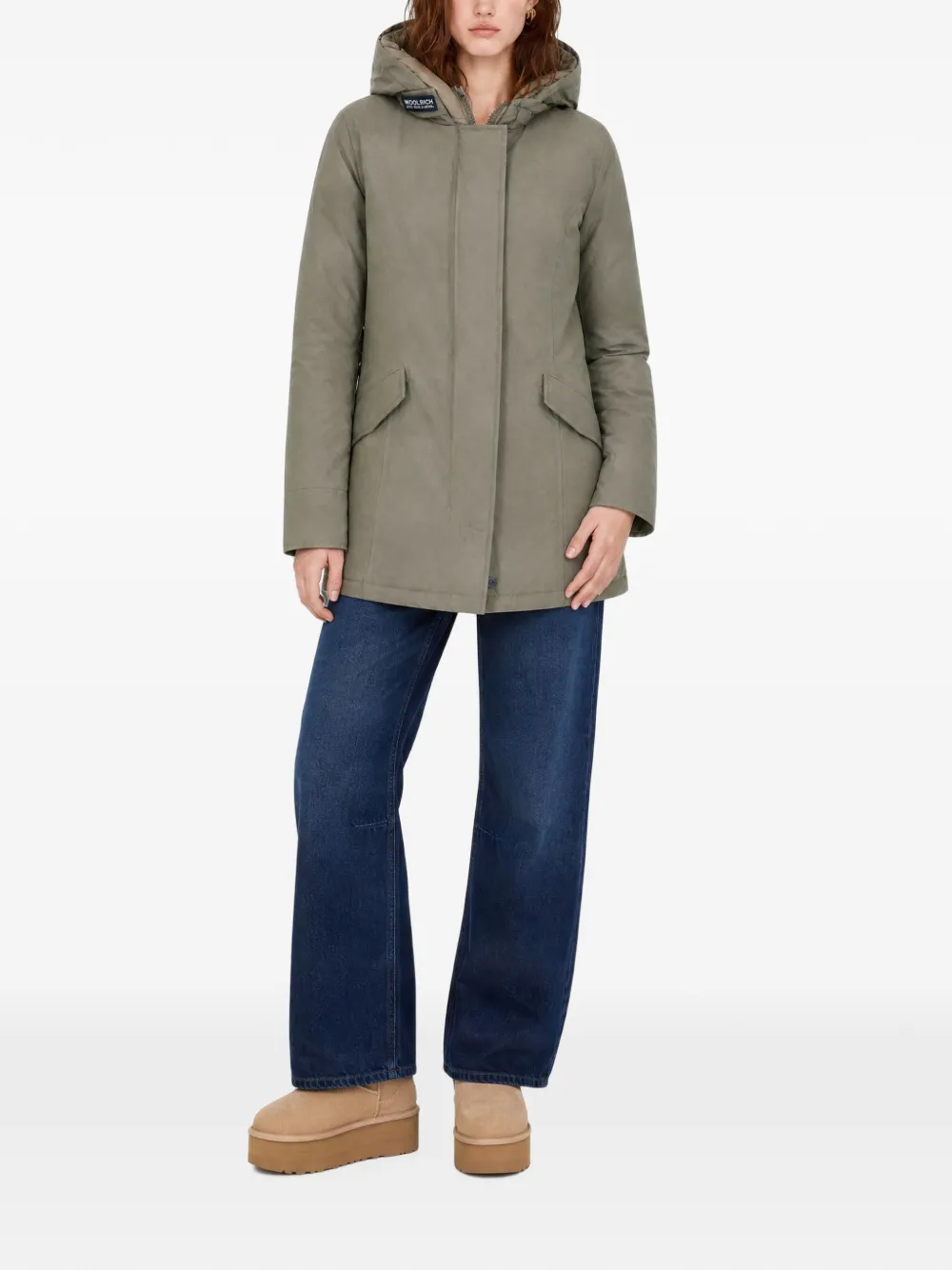 Woolrich Parka met capuchon Grijs