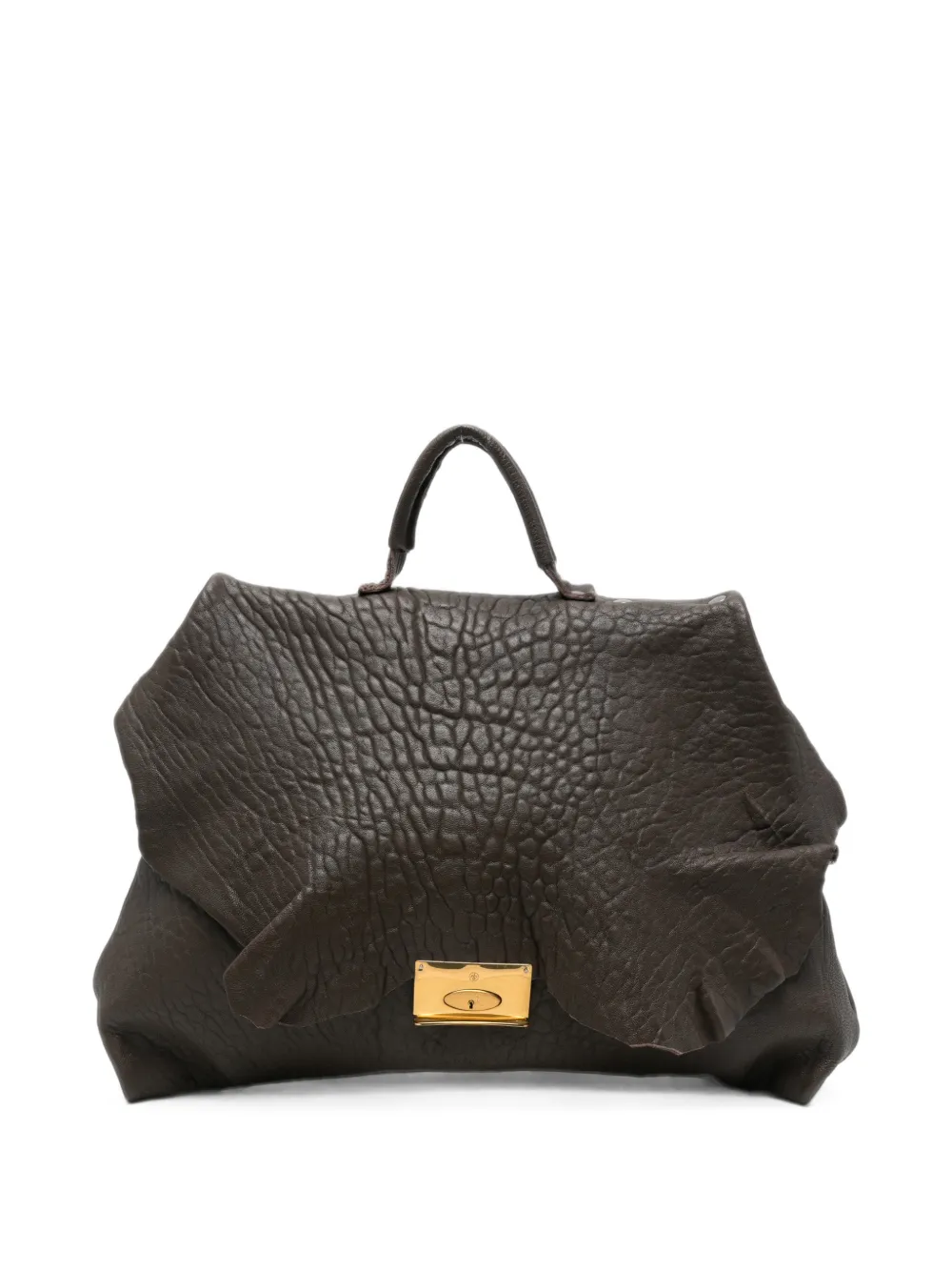 un te' da matti Leone leather tote bag