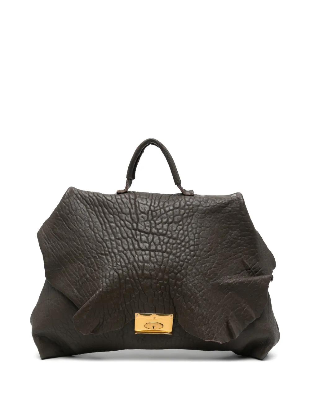 un te' da matti Leone leather tote bag