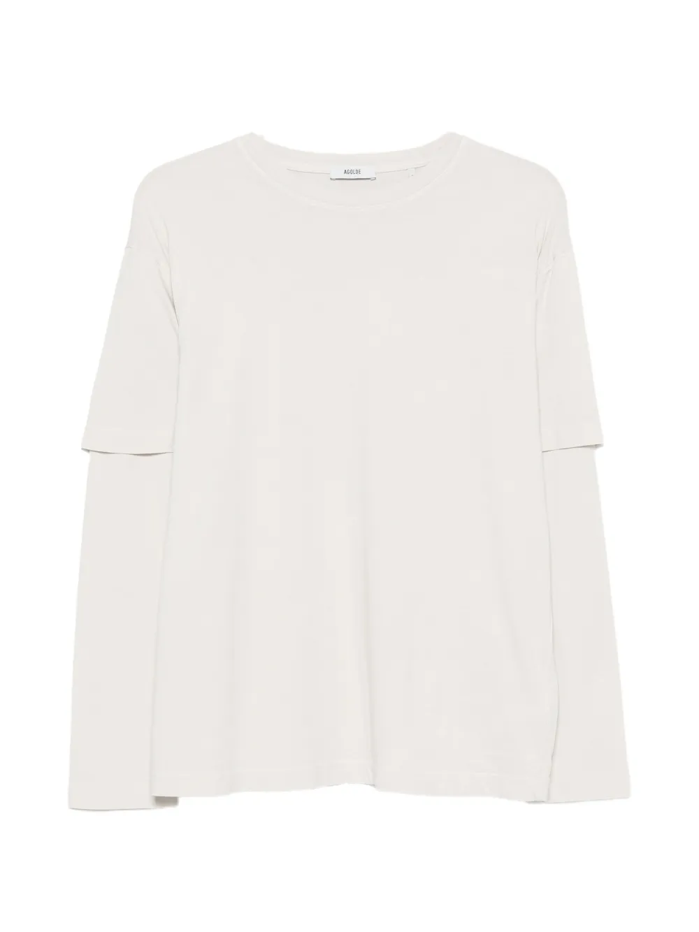 AGOLDE Lois layered-sleeve T-shirt - Toni neutri