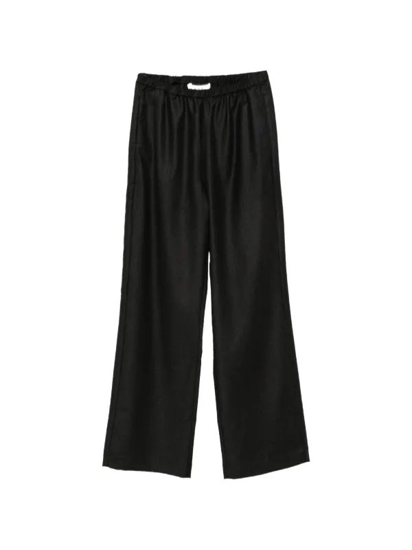 Róhe Elasticated-waist Wide-leg Trousers in Grey