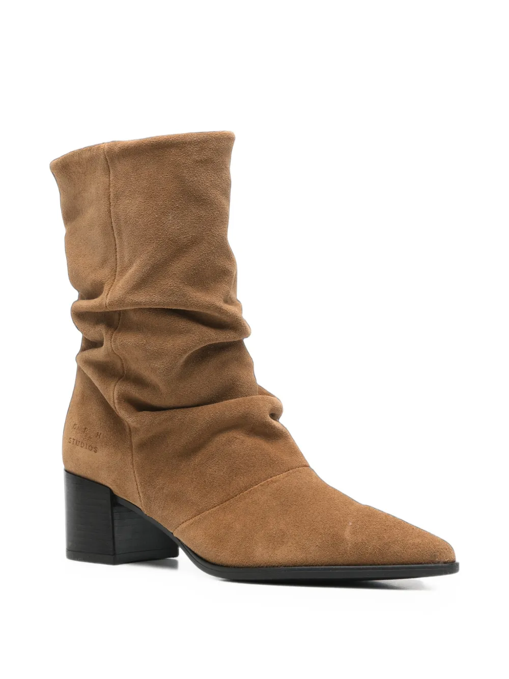 Copenhagen slouchy pointed-toe boots Beige