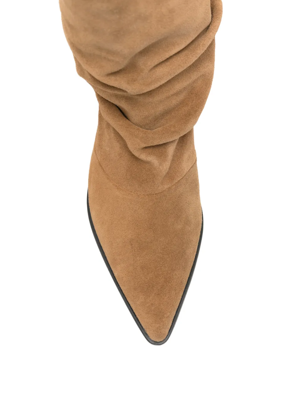 Copenhagen slouchy pointed-toe boots Beige