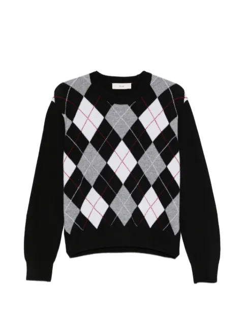 DUNST argyle-intarsia sweater