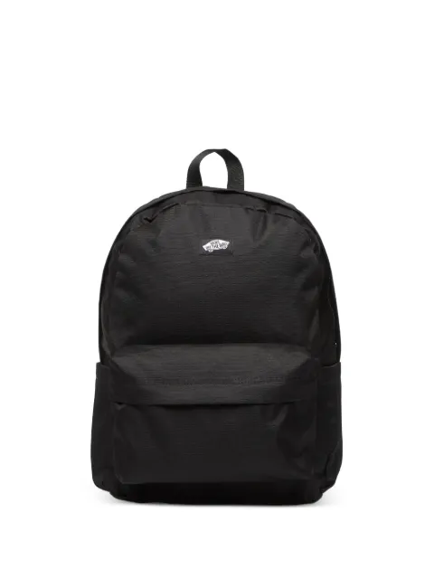 Vans logo-patch textured-canvas backpack