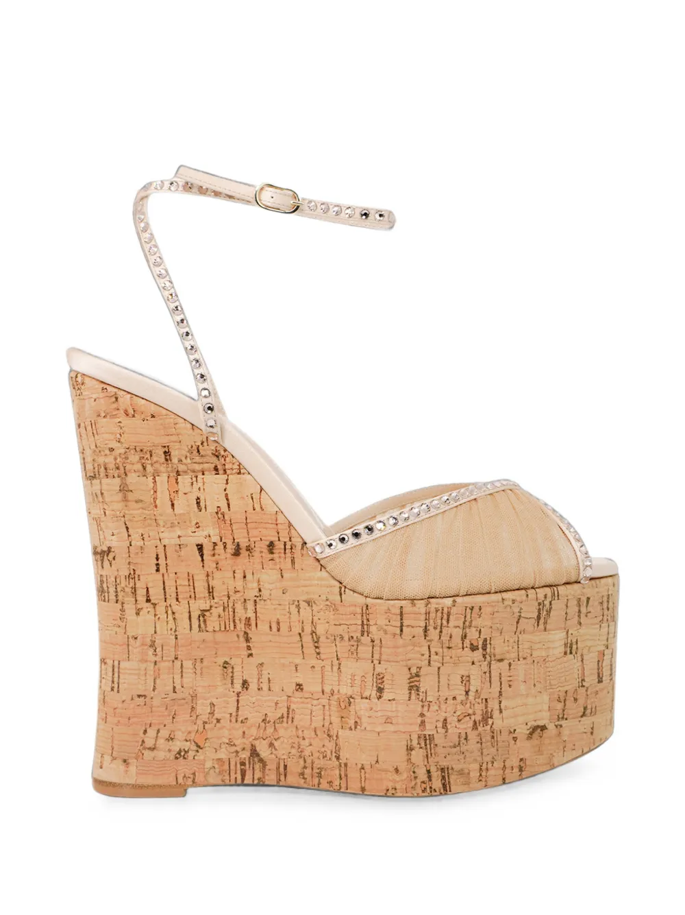 Andrea Wazen 150mm Bardot crystal-embellished sandals