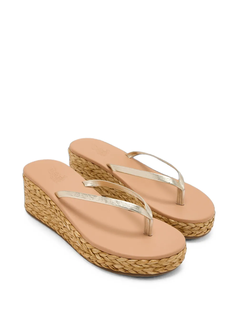 Ancient Greek Sandals Saionara low-wedge sandals Goud