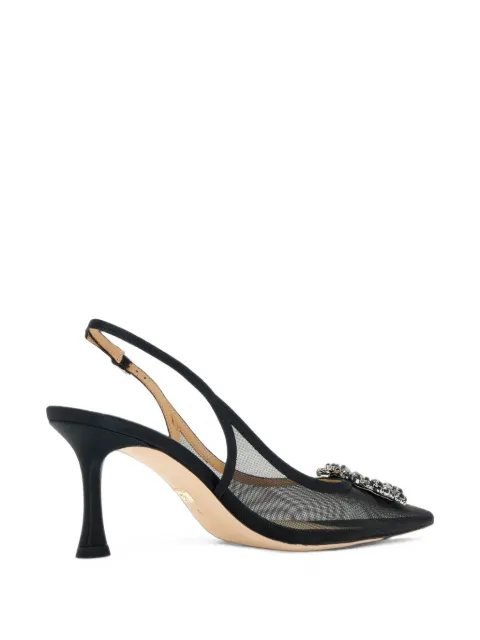 Badgley Mischka Yuta crystal-embellished mesh pumps