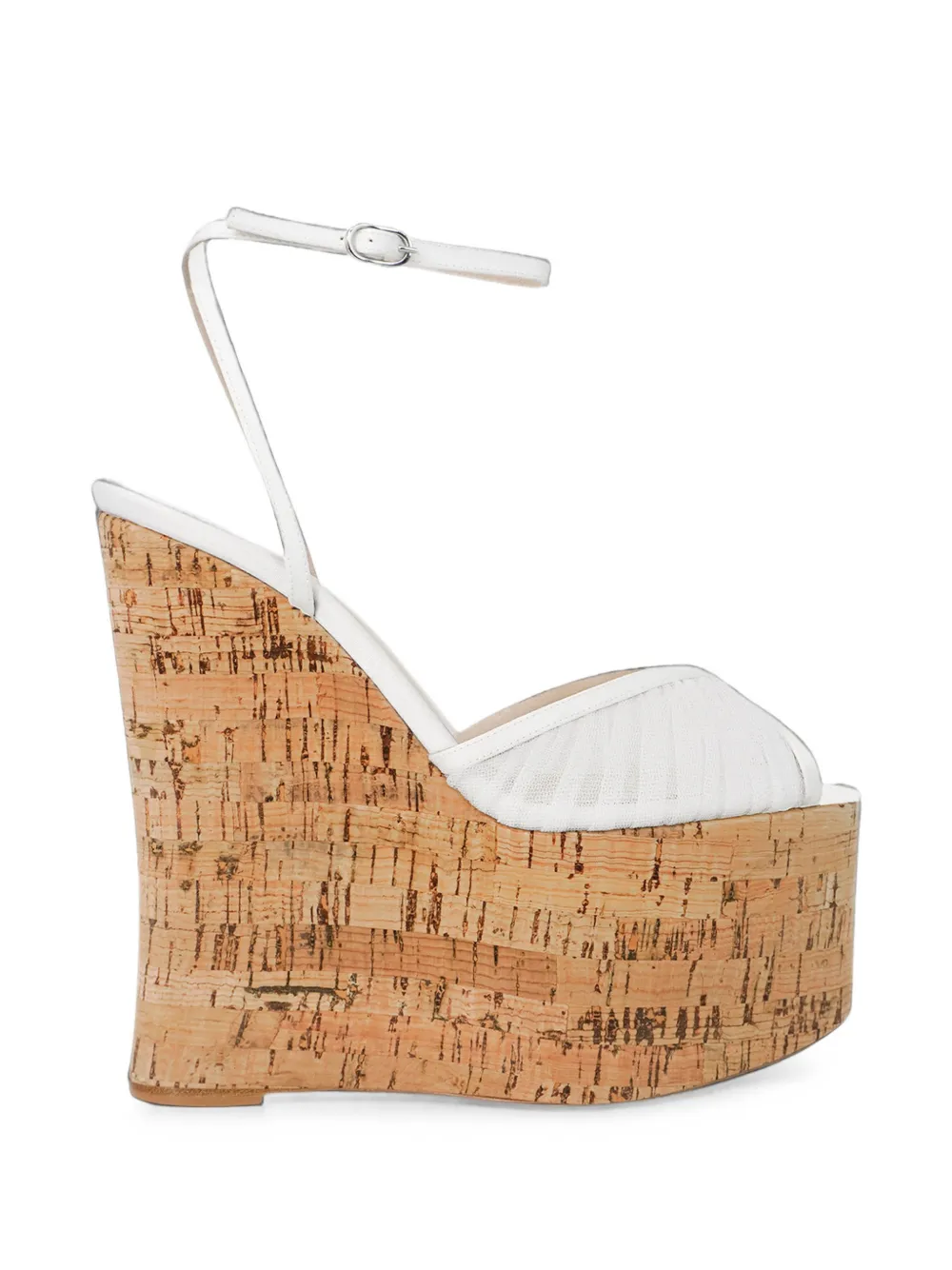 Andrea Wazen 150mm Bardot wedge sandals