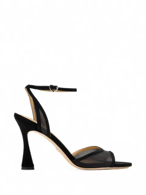 Badgley Mischka Ysabel mesh-panel suede sandals