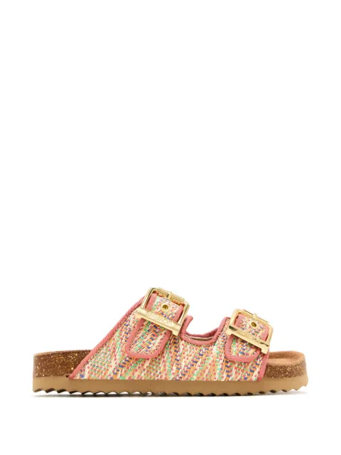 Colors Of California Slofik buckle-fastening raffia-effect sandals