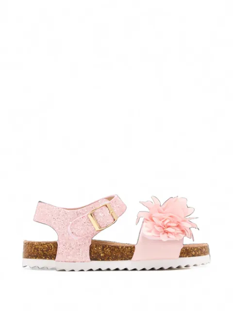 Colors Of California Slofik glitter floral-appliqué sandals