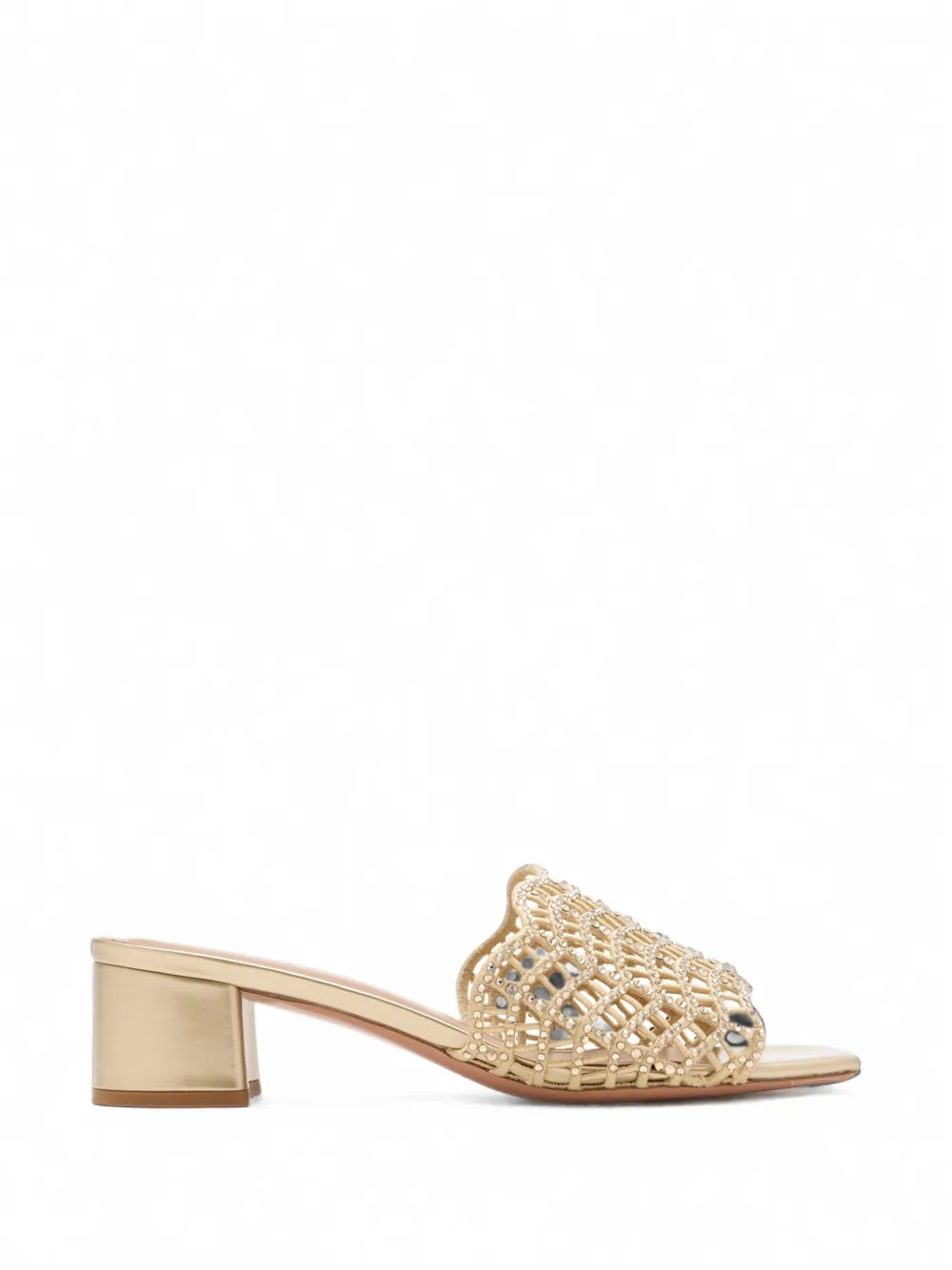 NICOLI Rosella crystal-embellished block-heel sandals