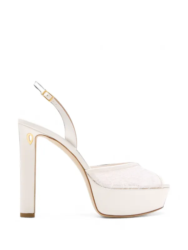 Jennifer Chamandi Antonio Lace-panel Sandals in White