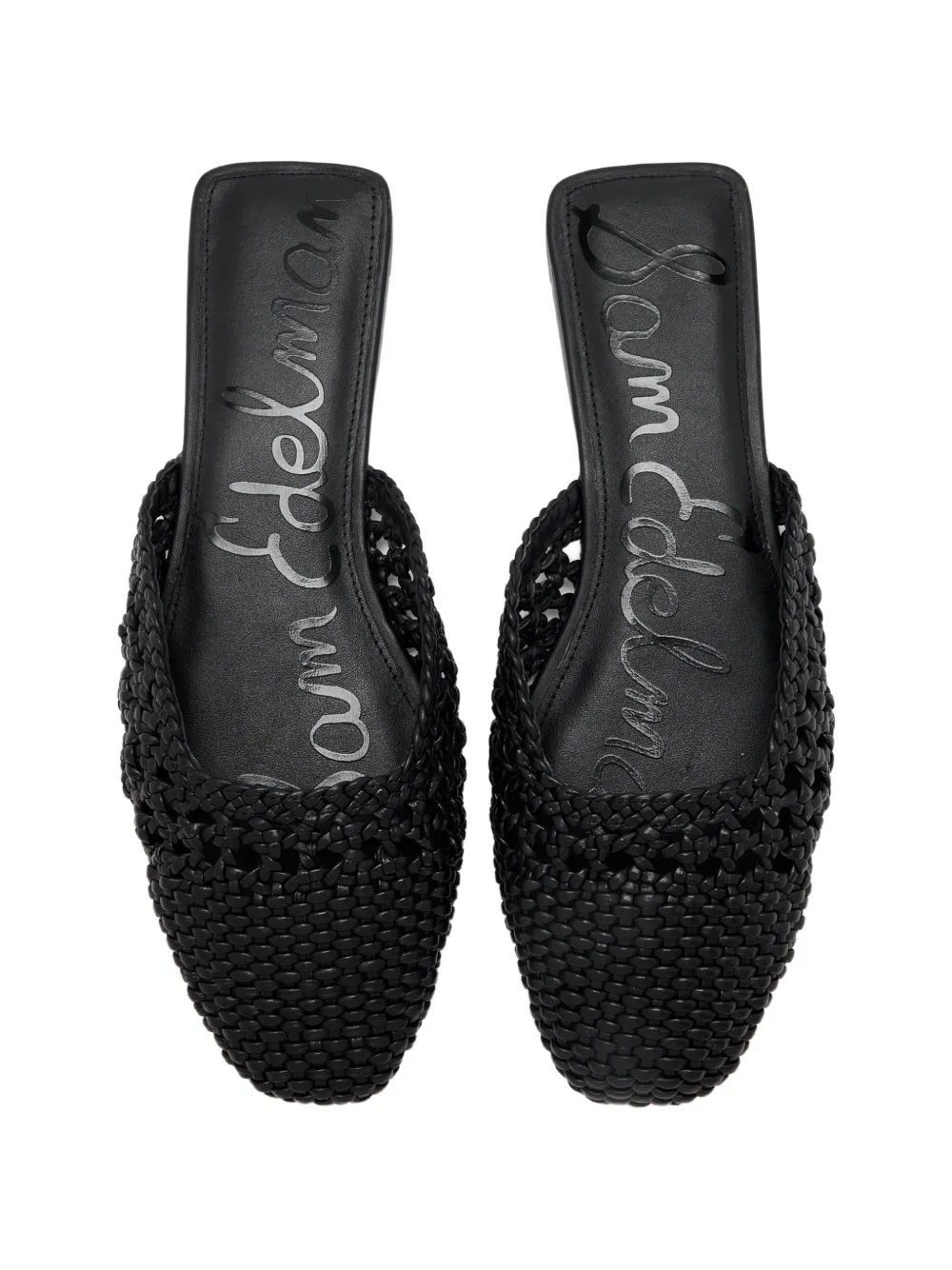 Sam Edelman Nola woven flat mules Zwart