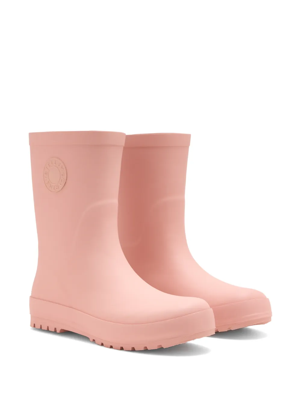 Stella McCartney Kids logo-patch boots - Rosa
