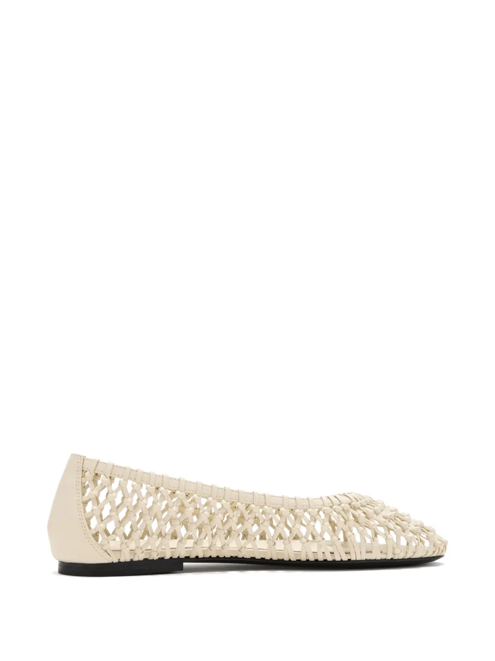St. Agni Woven Ballet Flats in White, view 3