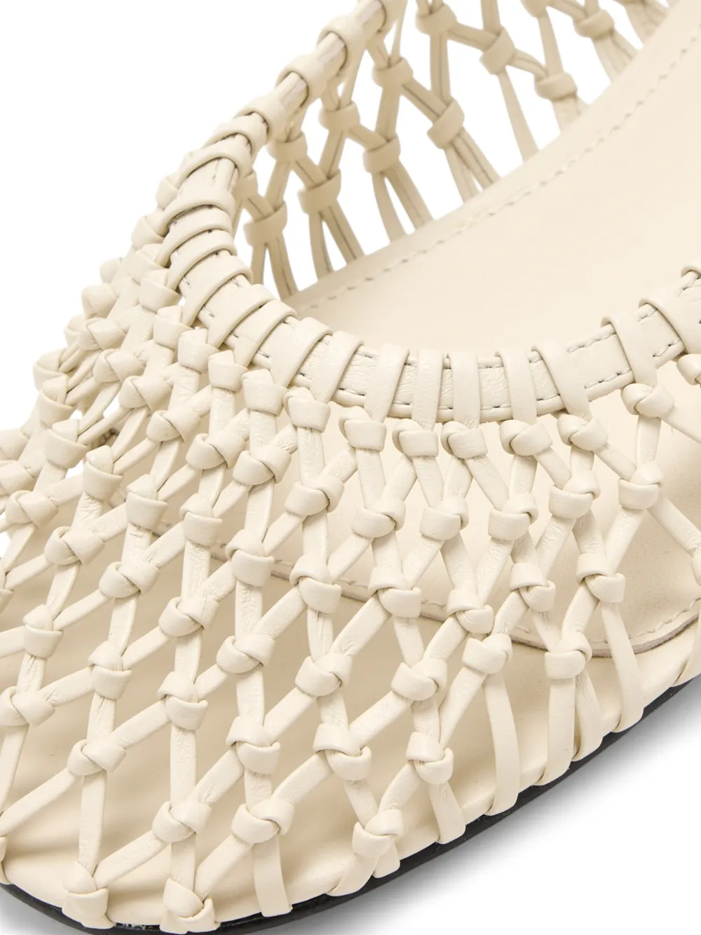 St. Agni Woven Ballet Flats in White, view 4