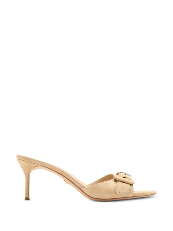 Veronica Beard Tia Buckle-detail Sandals in Neutrals
