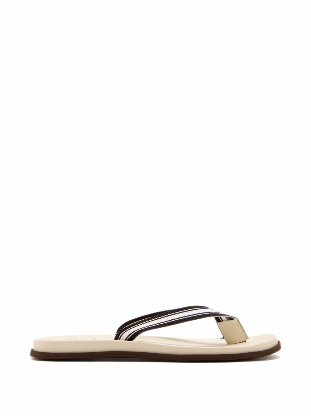 Brunello Cucinelli striped thong-strap sandals - Marrone