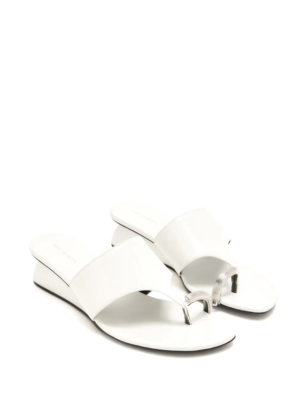 Tory Burch Pierced sandalen met sleehak Wit