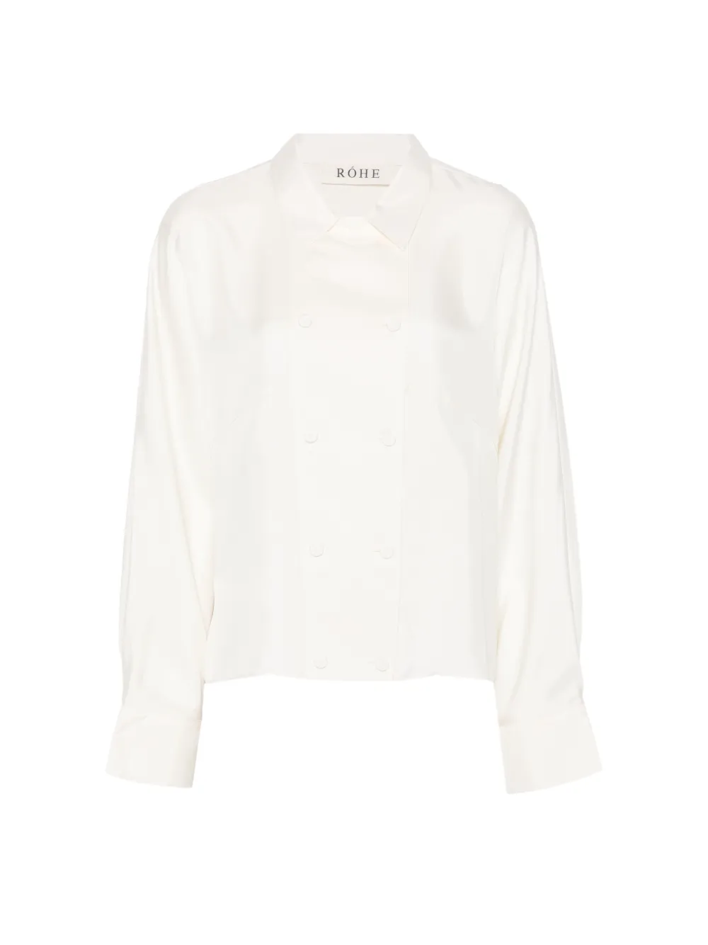 Róhe double-breasted silk shirt